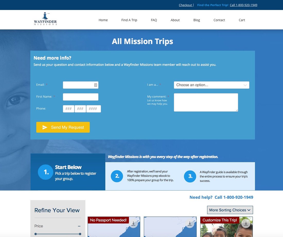 Wayfinder Trip Page